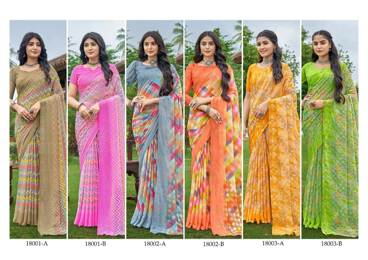 Ruchi Star Chiffon 83 Regular Wear Designer Wholesale Printed Chiffon Sarees